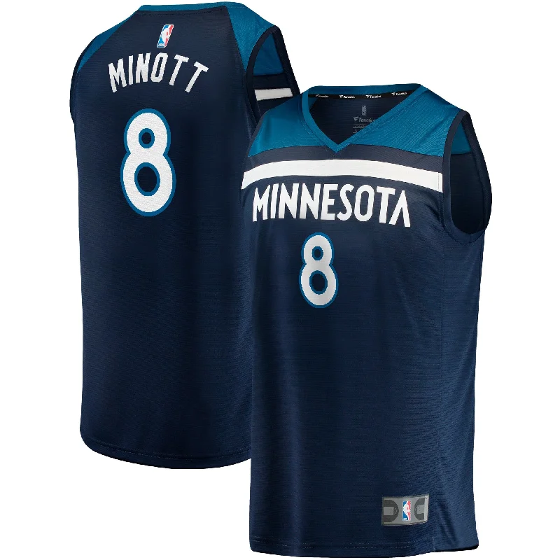 Basketball Jersey For Customized Sports Event Gear-Josh Minott Minnesota Timberwolves Branded Fast Break Player Basketball Jersey - Icon Edition - Navy