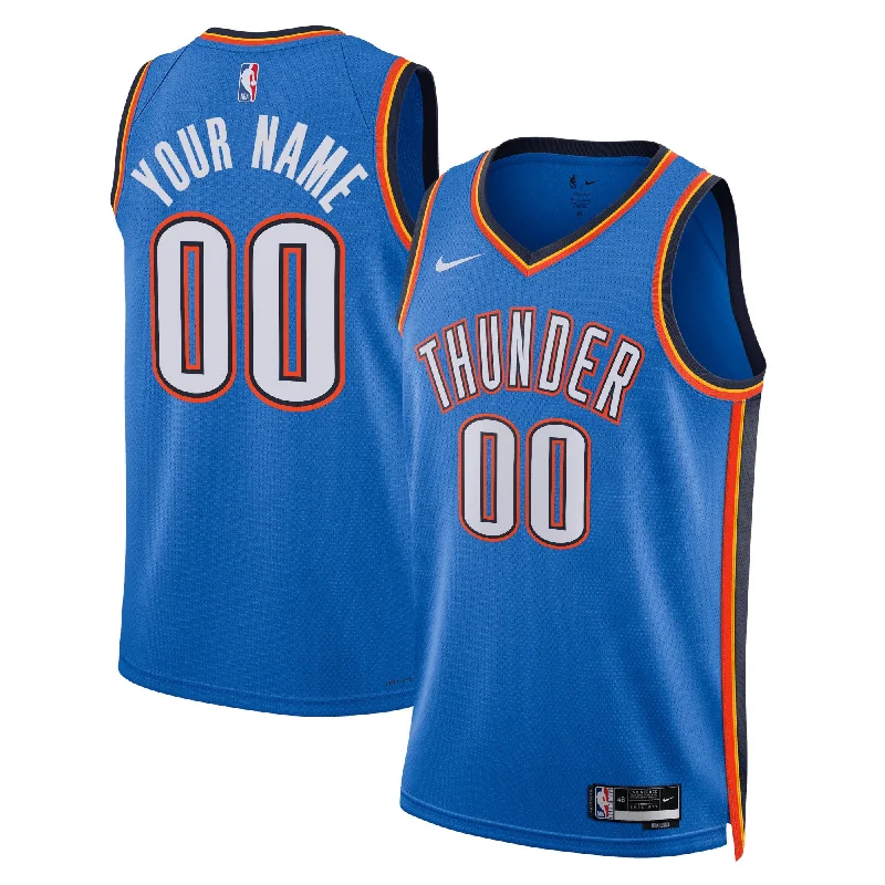 Basketball Jersey For Special Events-Oklahoma City Thunder Unisex Swingman Custom Basketball Jersey Blue - Icon Edition