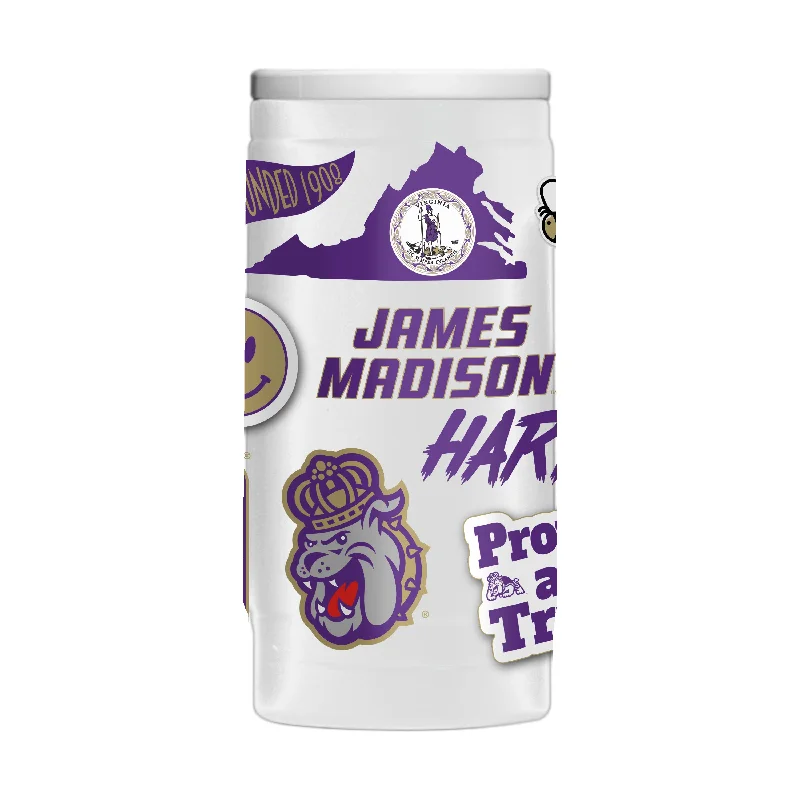 Team Mug For Special Team Orders-James Madison 12oz Native Powder Coat Slim Can Coolie