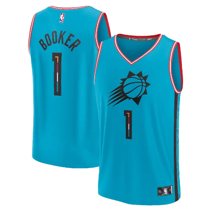 Basketball Jersey For School Custom Orders-Devin Booker Phoenix Suns Branded Fastbreak Basketball Jersey - City Edition - Teal