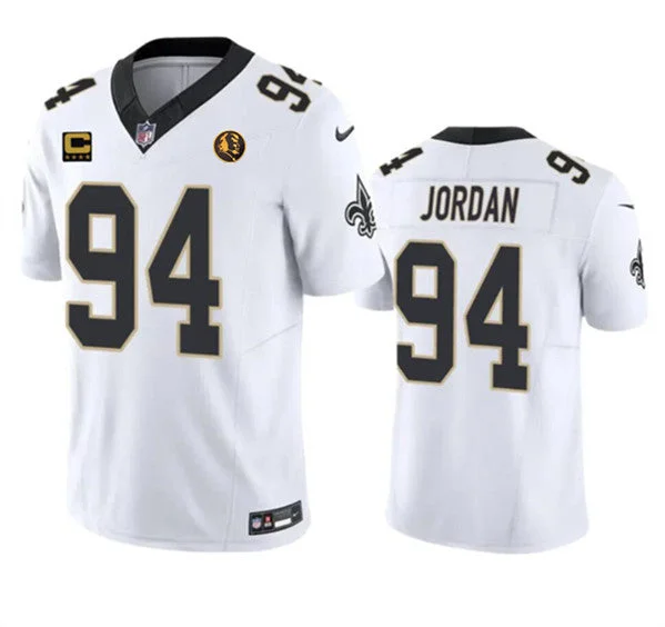 Football Jersey For Exclusive Fan Merchandise-Men's New Orleans Saints #94 Cameron Jordan White 2023 F.U.S.E. With 4-star C Patch And John Madden Patch Vapor Limited Football Stitched Jersey