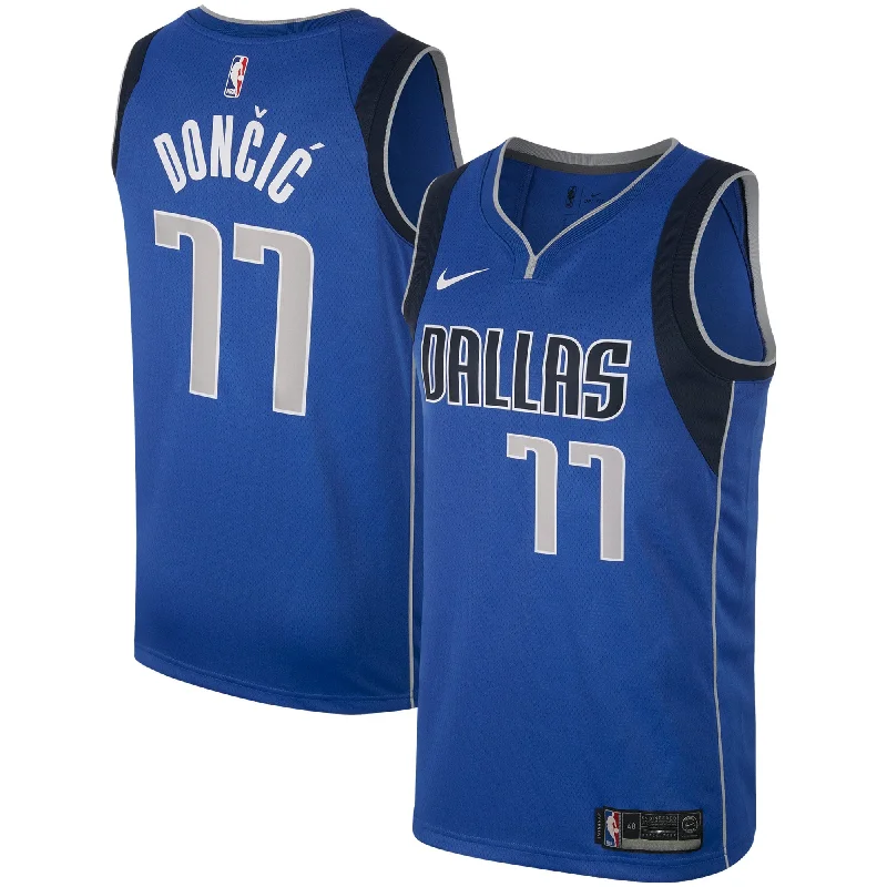 Basketball Jersey For Sale-Dallas Mavericks Luka Doncic Men's Swingman Basketball Jersey - Royal