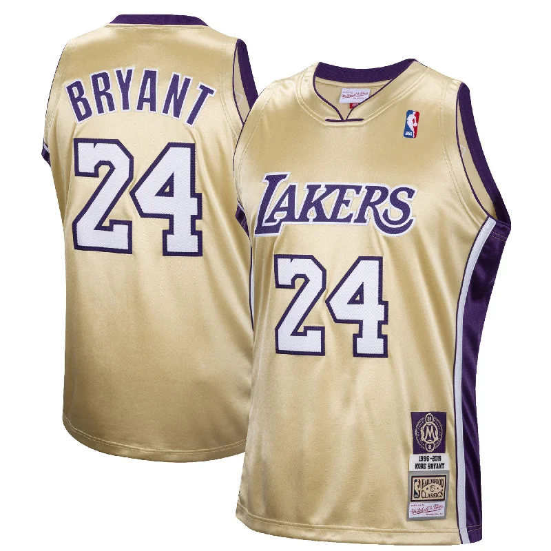 Basketball Jersey For Custom Event Merchandise-Kobe Bryant Los Angeles Lakers Hall Of Fame Class Of 2020 #24 Hardwood Classics Basketball Jersey - Gold