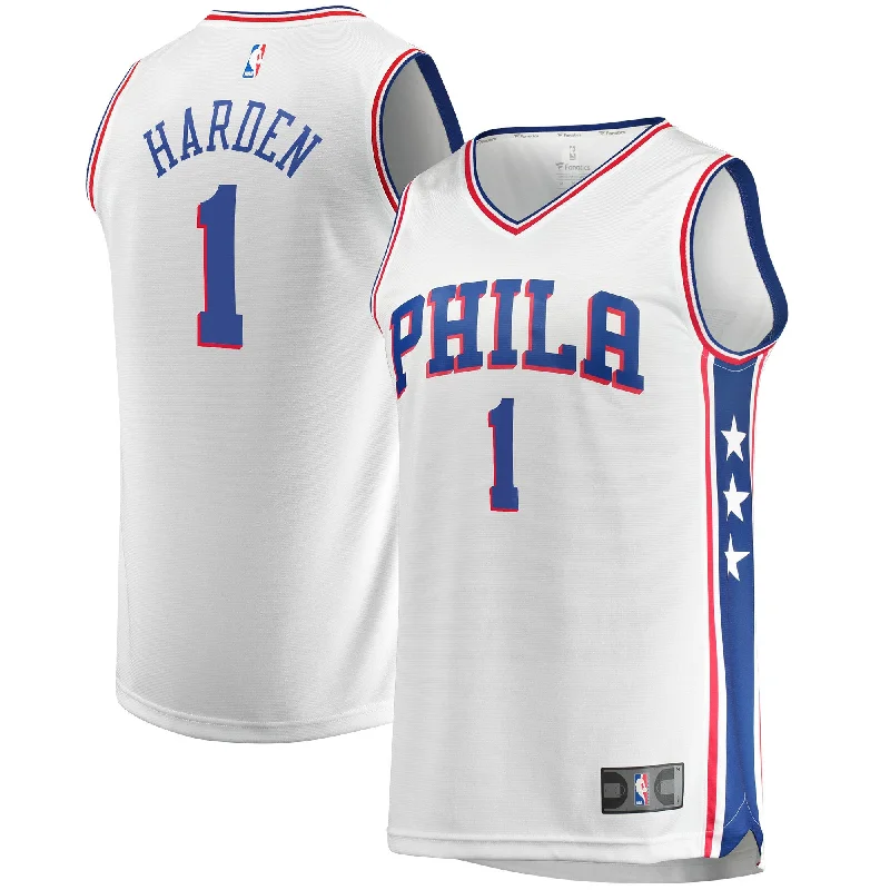 Basketball Jersey For Tournament-Specific Custom Orders-James Harden Philadelphia 76ers Branded Fastbreak Player Basketball Jersey - Association Edition - White