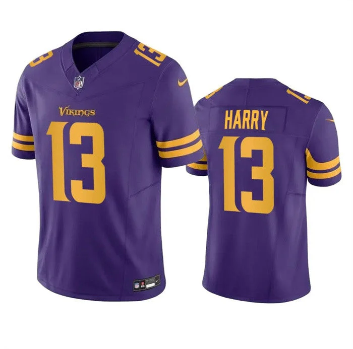 Football Jersey For Limited-Time Fan Custom Orders-Men's Minnesota Vikings #13 N'Keal Harry Purple 2023 F.U.S.E. Color Rush Limited Football Stitched Jersey