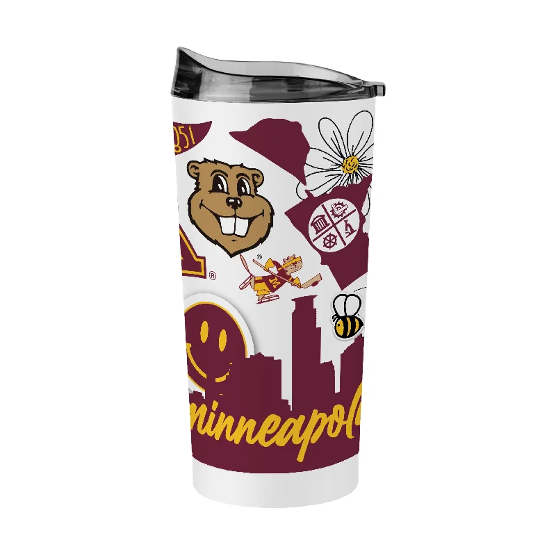 Team Mug For School Team Customization-Minnesota 20oz Native Powder Coat Tumbler