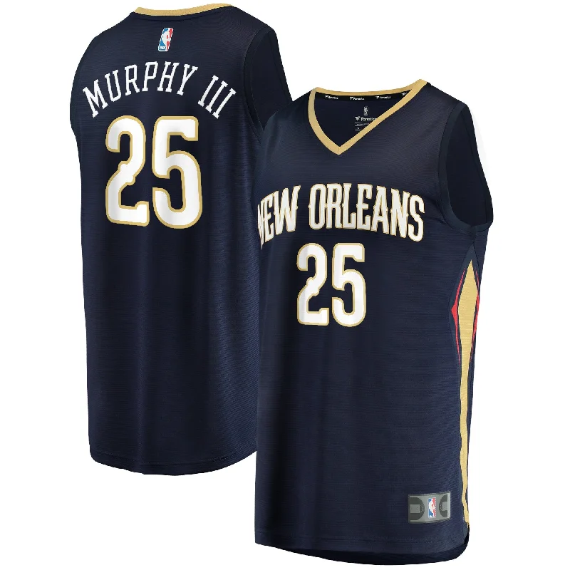 Basketball Jersey With Team Logo-Trey Murphy Iii New Orleans Pelicans Branded Fast Break Basketball Jersey - Icon Edition - Navy