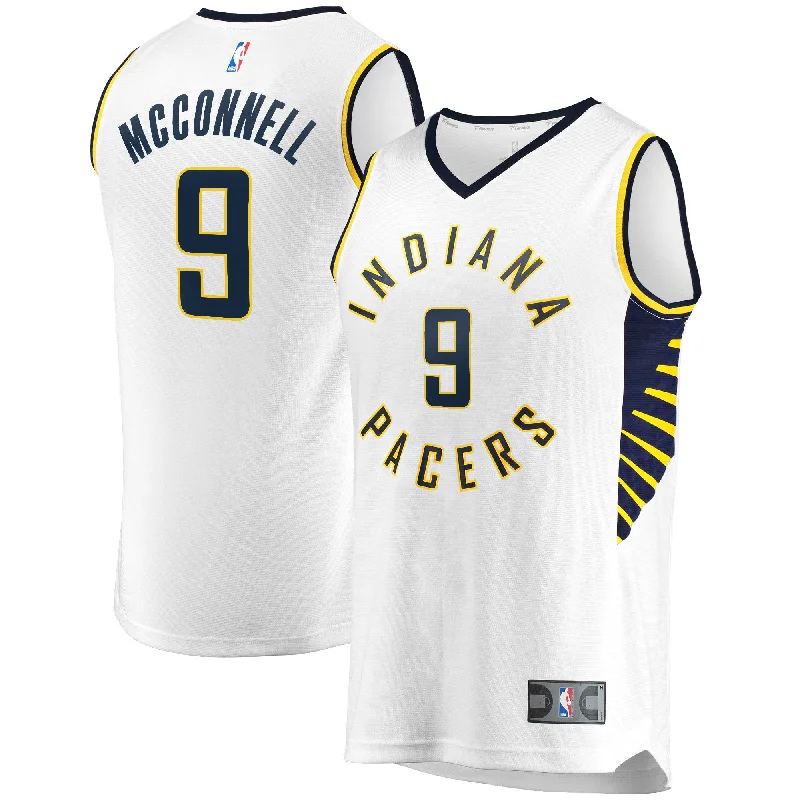 Basketball Jersey For Supportive Fit-T.j. Mcconnell Indiana Pacers Branded Fast Break Player Basketball Jersey - Association Edition - White