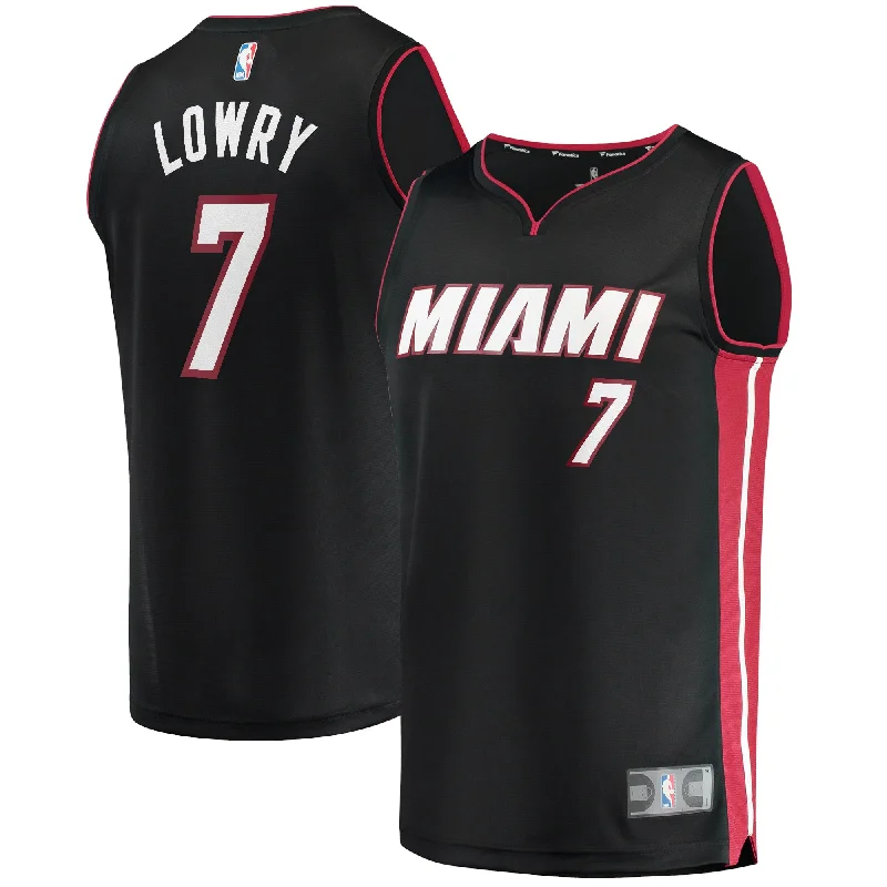 Basketball Jersey For Group Fan Gear-Kyle Lowry Miami Heat Branded Fast Break Basketball Jersey - Icon Edition - Black