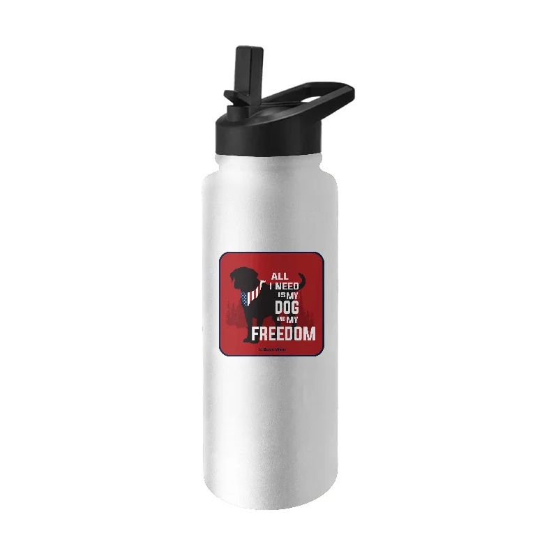 Team Mug For Custom Player Awards-Freedom Dog 34oz Quencher Bottle