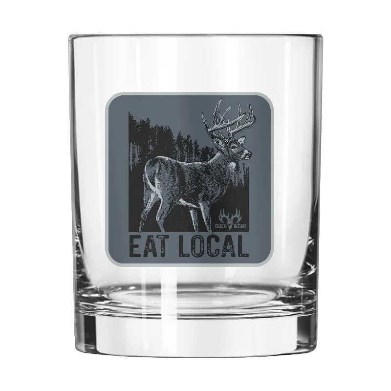 Team Mug For Fan Gear Customization-Eat Local 14oz Rocks Glass