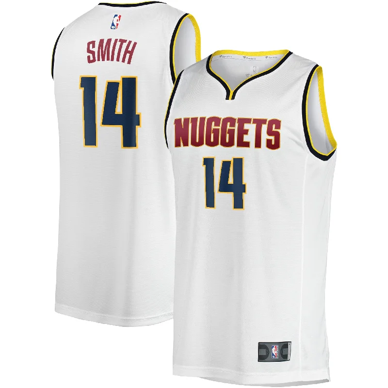 Basketball Jersey With Embroidered Number-Ish Smith Denver Nuggets Branded Fast Break Player Basketball Jersey - Association Edition - White