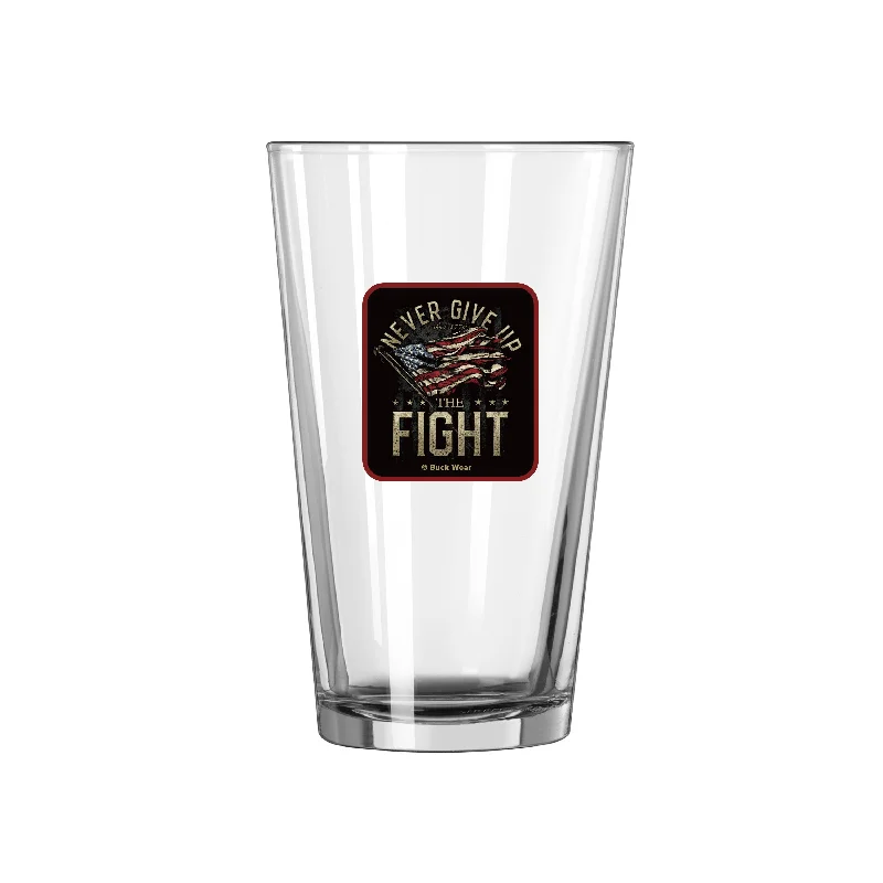 Team Mug For Official Event Merchandise-Never Give Up 16oz Pint Glass