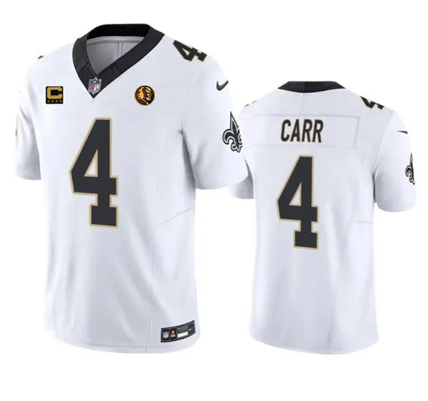 Football Jersey For Special Edition-Men's New Orleans Saints #4 Derek Carr White 2023 F.U.S.E. With 4-star C Patch And John Madden Patch Vapor Limited Football Stitched Jersey