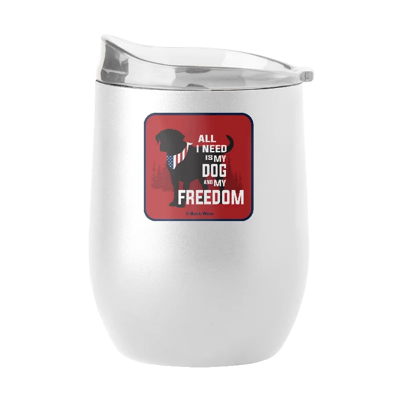 Team Mug For Event Team Gear-Freedom Dog 16oz Powder Coat Curved Bev