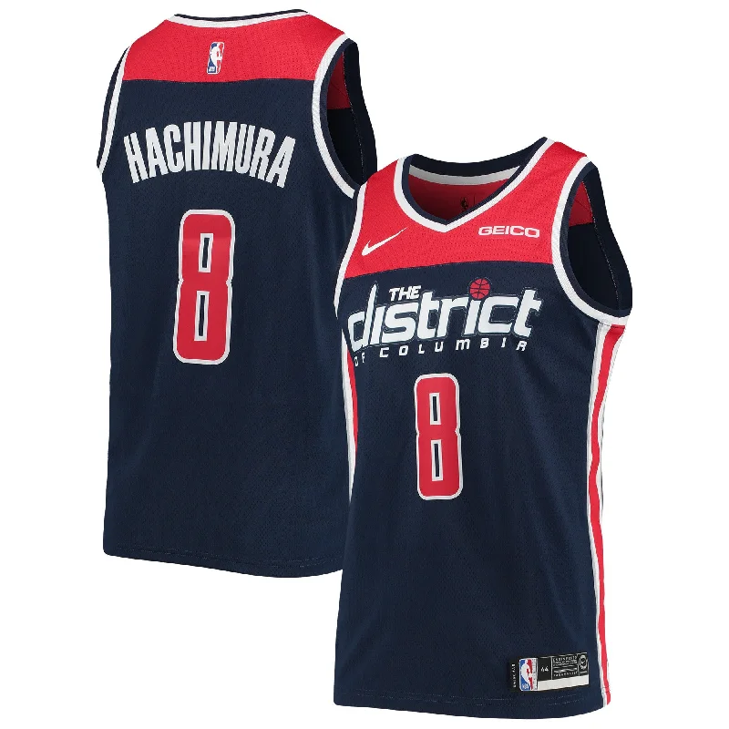 Basketball Jersey For College Athletes-Rui Hachimura Washington Wizards Swingman Player Basketball Jersey - Icon Edition - Navy