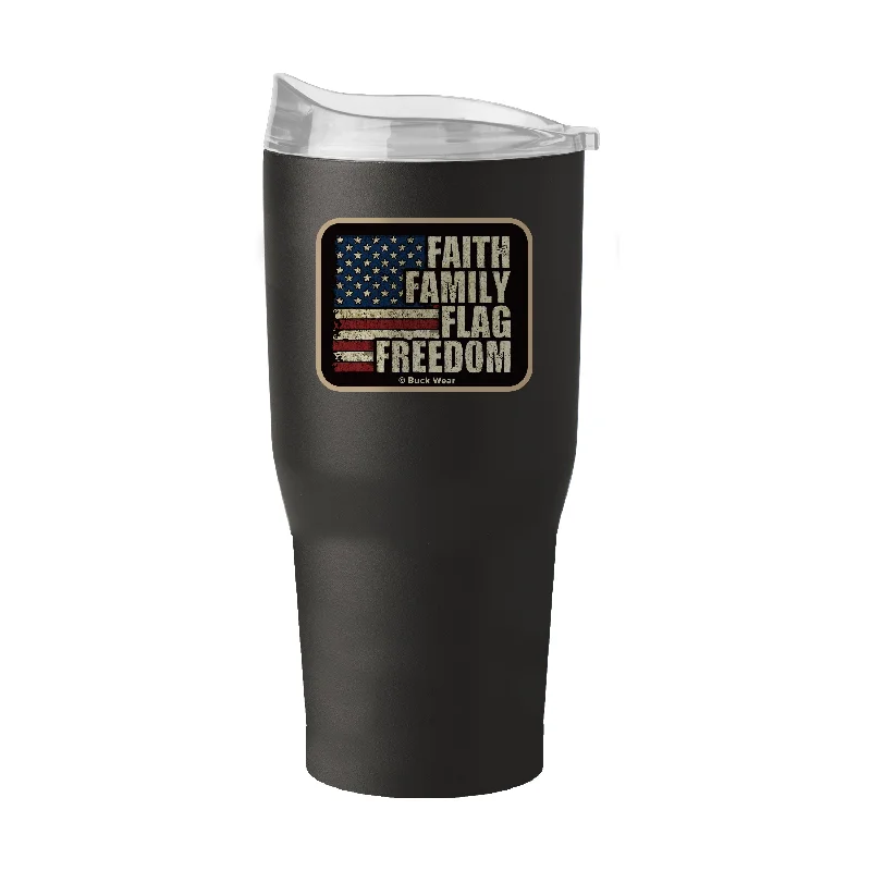 Team Mug With Player Names-Freedom Flag 30oz Powder Coat Tumbler