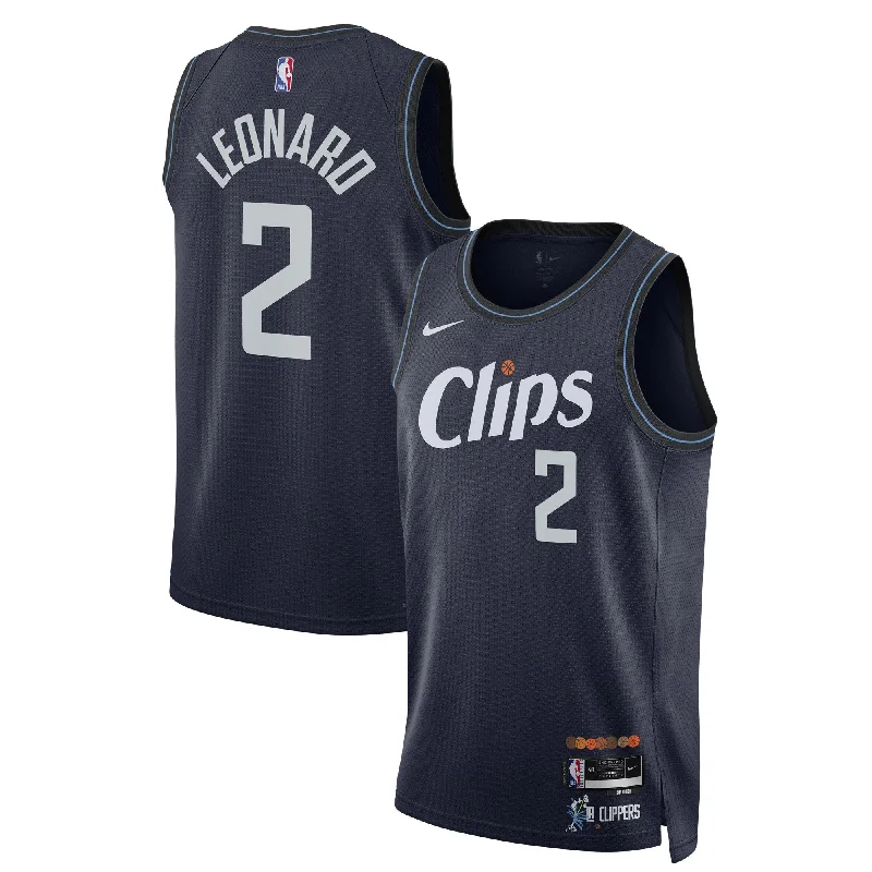 Basketball Jersey For Local Tournament Apparel-Kawhi Leonard La Clippers Unisex 2023/24 Swingman Basketball Jersey - Navy - City Edition