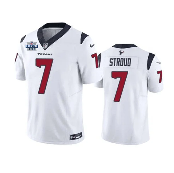 Football Jersey For Alumni Team Merchandise-Men's Houston Texans #7 C.J. Stroud White 2023 F.U.S.E Prem1ere Patch Vapor Untouchable Football Stitched Jersey