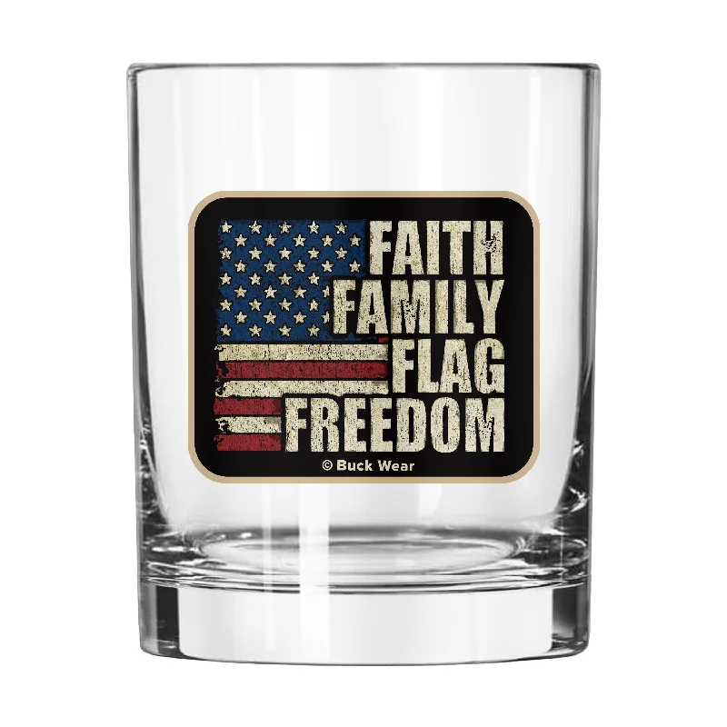 Team Mug For Fan Event Merchandise-Freedom Flag 14oz Rocks Glass