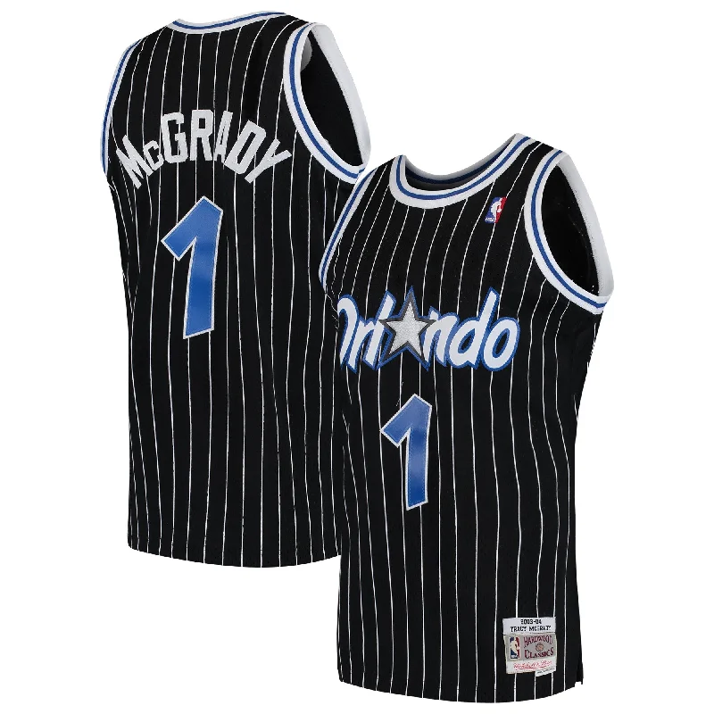 Basketball Jersey For Team Spirit Gear-Tracy Mcgrady Orlando Magic Hardwood Classics Swingman Basketball Jersey - Black