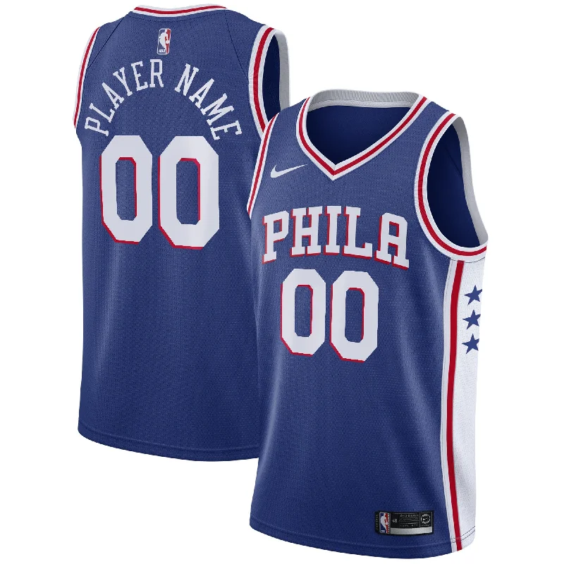 Basketball Jersey With Special Edition Designs-Philadelphia 76ers Swingman Custom Basketball Jersey Blue - Icon Edition