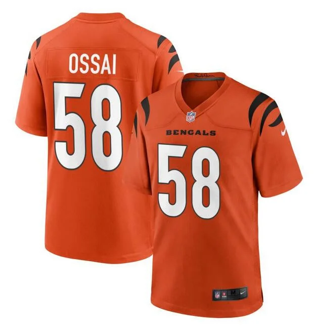 Football Jersey For Event-Specific Merchandise-Men's Cincinnati Bengals #58 Joseph Ossai Orange Football Stitched Game Jersey