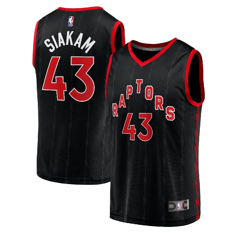 Basketball Jersey For Custom Player Gifts-Pascal Siakam Toronto Raptors Branded Fast Break Basketball Jersey Black - Statement Edition