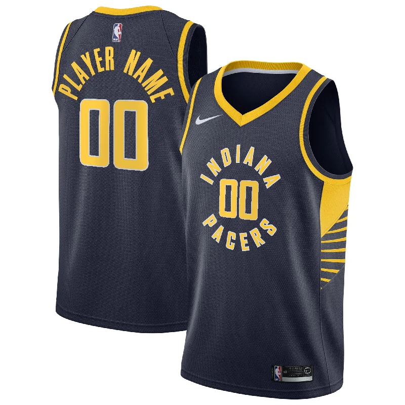 Basketball Jersey For Family Event Merchandise-Indiana Pacers Swingman Custom Basketball Jersey Navy - Icon Edition