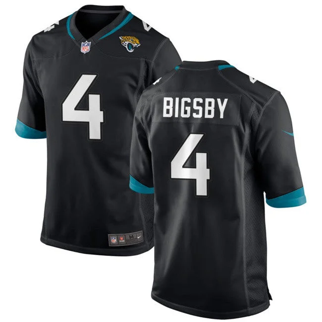 Football Jersey For School Spirit Gear-Men's Jacksonville Jaguars #4 Tank Bigsby Black Football Stitched Jersey