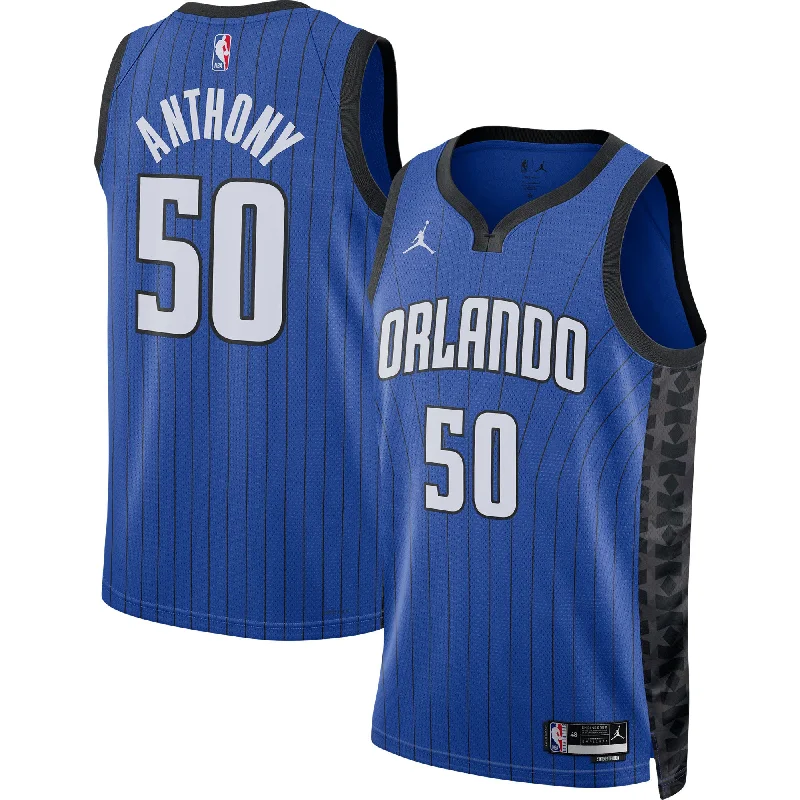 Basketball Jersey For Men-Cole Anthony Orlando Magic Jordan Brand Unisex Swingman Basketball Jersey - Statement Edition - Blue