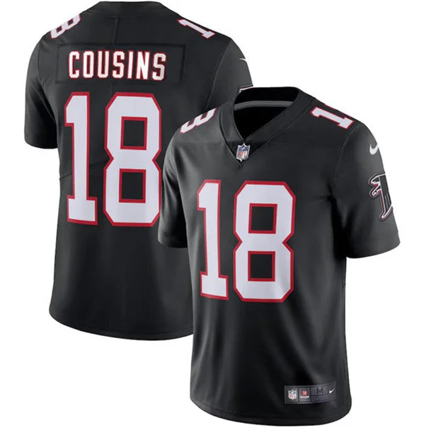 Football Jersey For Signature Team Merchandise-Men's Atlanta Falcons #18 Kirk Cousins Black Vapor Untouchable Limited Football Stitched Jersey