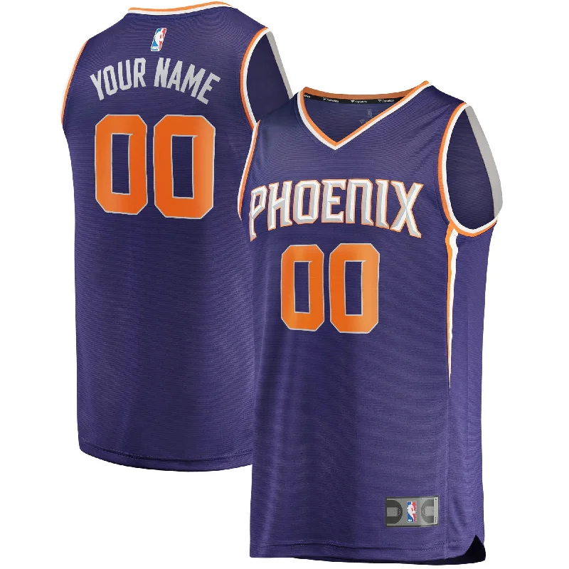 Basketball Jersey For Softball Players-Phoenix Suns Branded Fast Break Custom Basketball Jersey Purple - Icon Edition