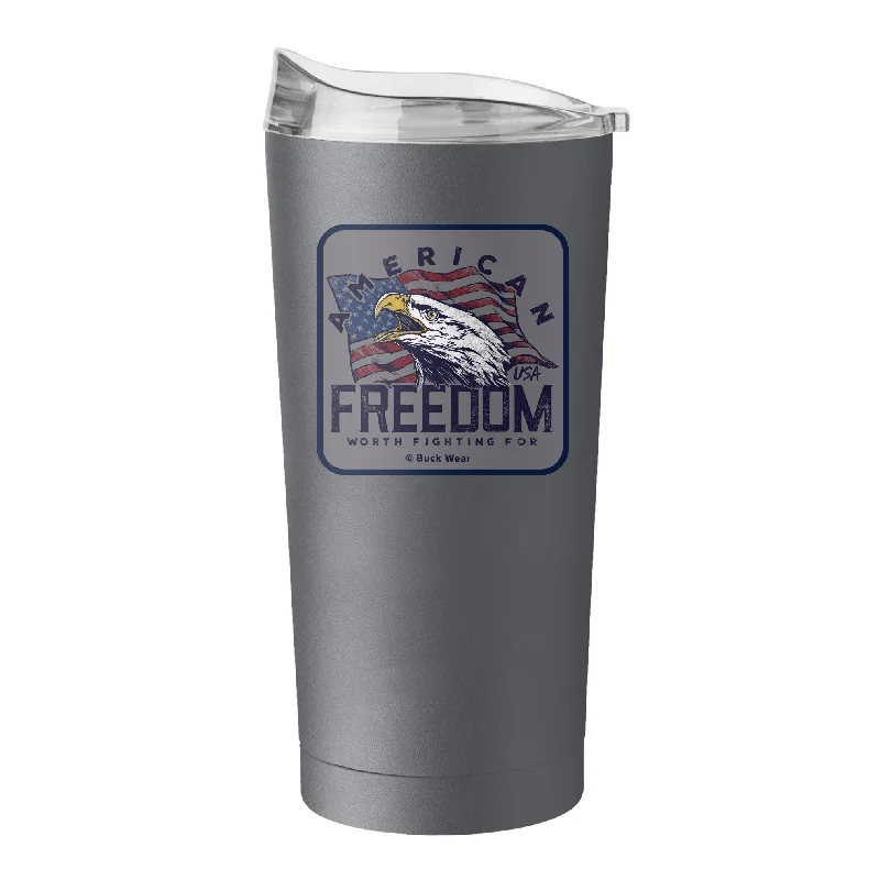 Team Mug With Personalized Player Names-Eagle Worth Fighting For 20oz Powder Coat Tumbler