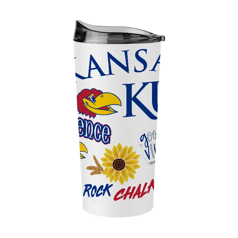 Team Mug For Softball Custom Fan Gear-Kansas 20oz Native Powder Coat Tumbler