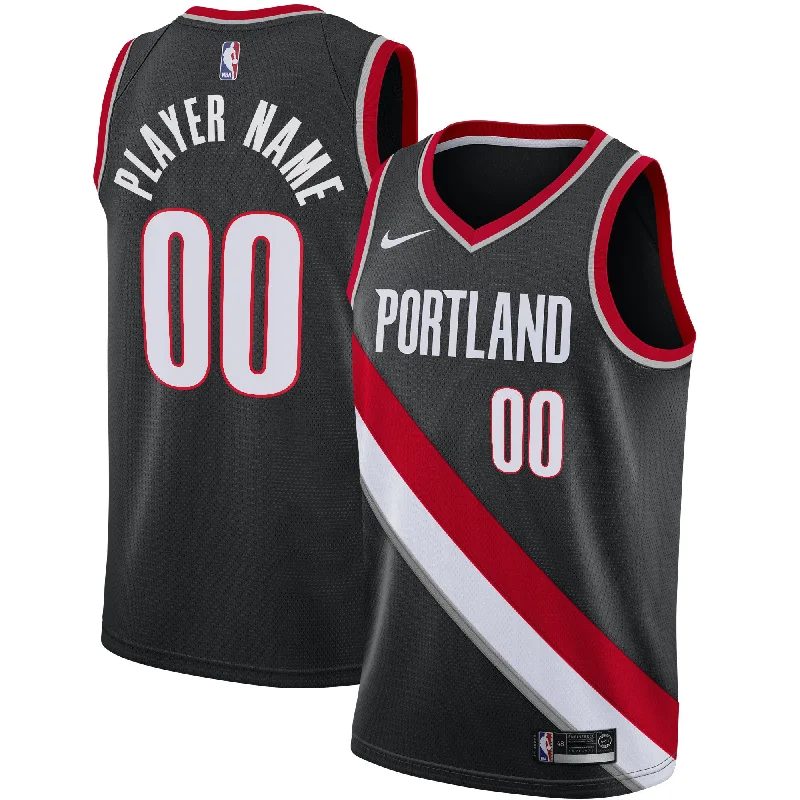 Basketball Jersey For Team Apparel-Portland Trail Blazers 2020/21 Swingman Custom Basketball Jersey - Icon Edition - Black