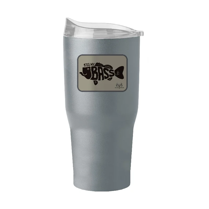 Team Mug For Softball Tournament Custom Orders-Kiss My Bass 30oz Powder Coat Tumbler