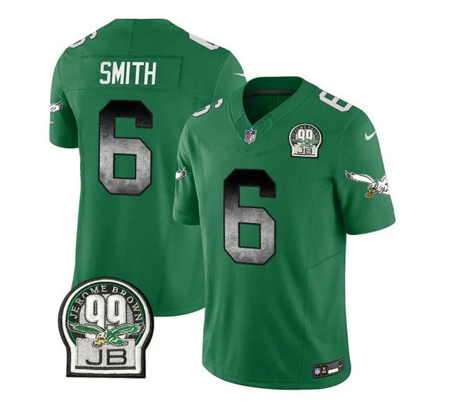 Football Jersey For School Custom Fan Gear-Men's Philadelphia Eagles #6 DeVonta Smith Green 2023 F.U.S.E. Throwback Vapor Untouchable Limited Football Stitched Jersey