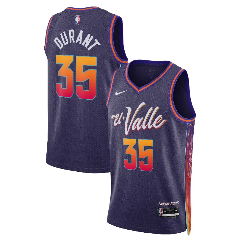 Basketball Jersey For Custom Embroidery-Kevin Durant Phoenix Suns Unisex 2023/24 Swingman Basketball Jersey - Purple - City Edition