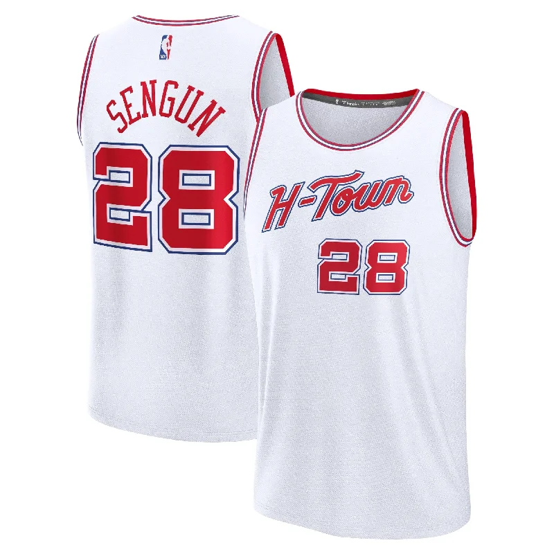 Basketball Jersey For Fundraisers-Alperen Sengun Houston Rockets Branded Fast Break Basketball Jersey - White - City Edition