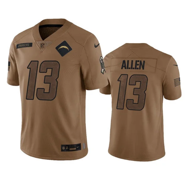 Football Jersey For Special Occasion Apparel-Men's Los Angeles Chargers #13 Keenan Allen 2023 Brown Salute To Service Limited Football Stitched Jersey