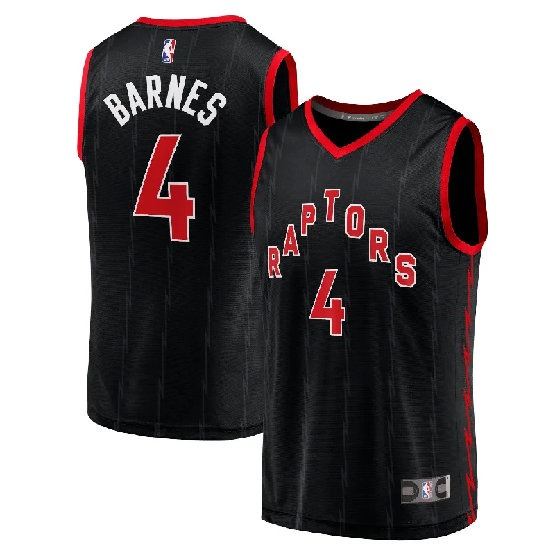 Basketball Jersey For Custom Team Gear Orders-Scottie Barnes Toronto Raptors Branded Fast Break Player Basketball Jersey - Statement Edition - Black