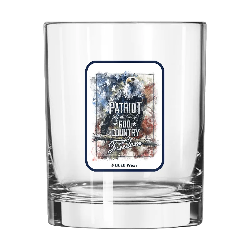 Team Mug For High-Quality Custom Merchandise-Patriot Eagle 14oz Rocks Glass