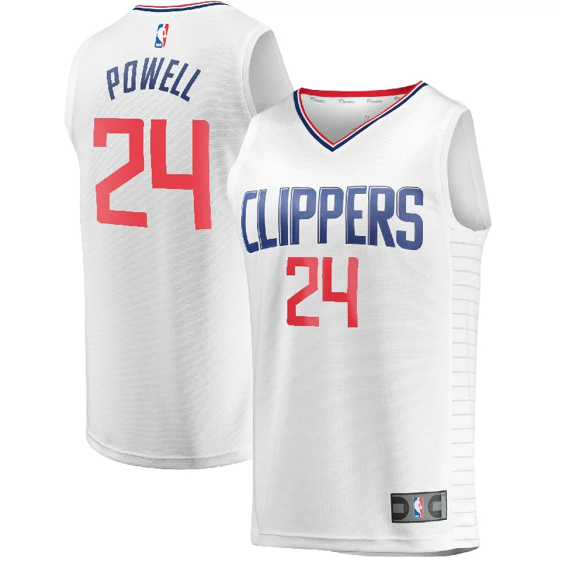 Basketball Jersey For Custom Group Apparel-Norman Powell La Clippers Branded Fast Break Player Basketball Jersey - Association Edition - White