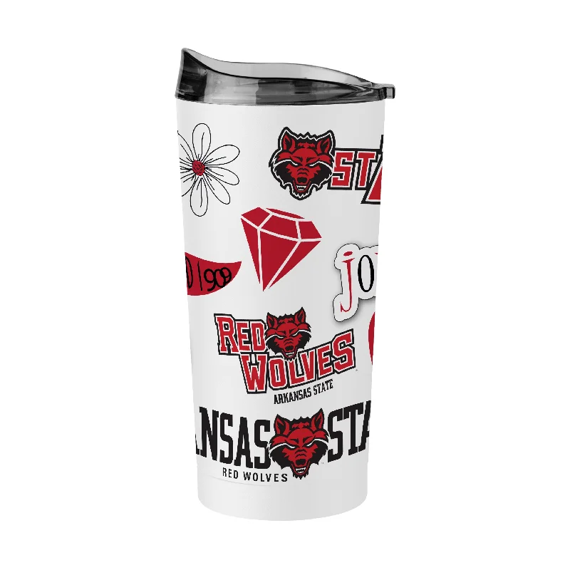 Team Mug For Softball Fan Gifts-Arkansas State 20oz Native Powder Coat Tumbler