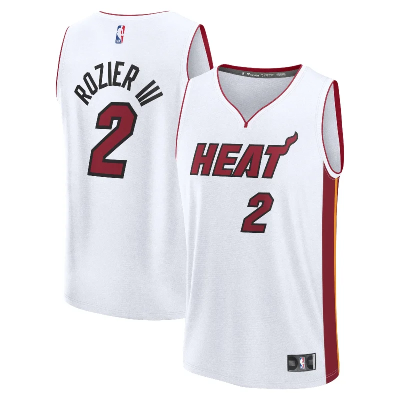 Basketball Jersey For Custom Embroidery-Terry Rozier Miami Heat Branded Fast Break Player Basketball Jersey - Association Edition - White