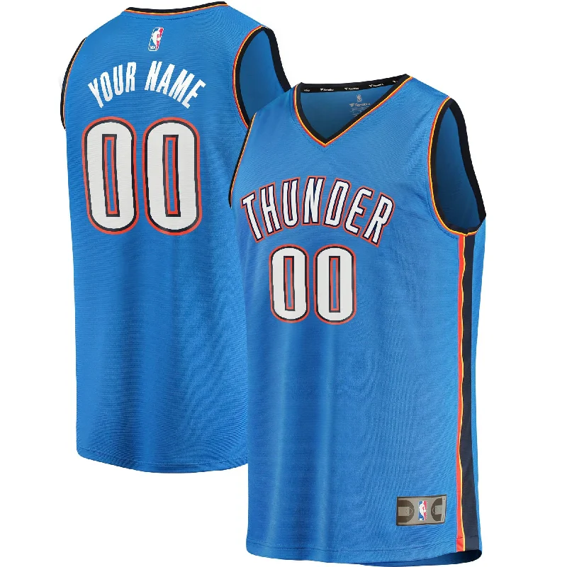 Basketball Jersey For Special Edition Jerseys-Oklahoma City Thunder Branded Fast Break Custom Basketball Jersey Blue - Icon Edition