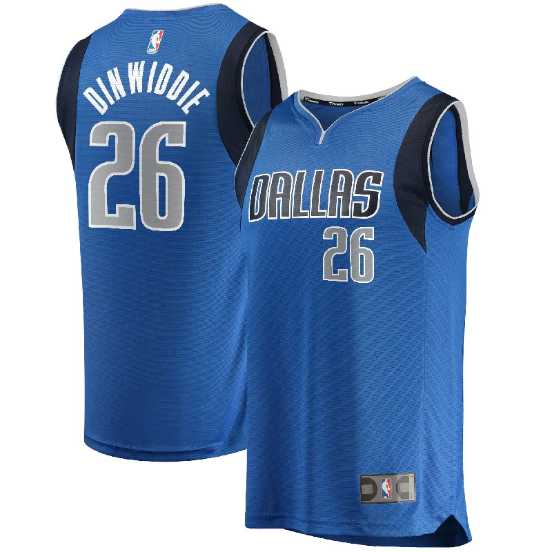 Basketball Jersey For Signature Apparel Customization-Spencer Dinwiddie Dallas Mavericks Branded Fast Break Basketball Jersey - Icon Edition - Blue