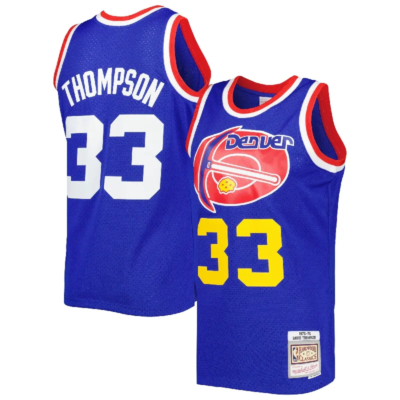 Basketball Jersey For Special Edition Jerseys-David Thompson Denver Nuggets Hardwood Classics 1975/76 Swingman Basketball Jersey - Royal