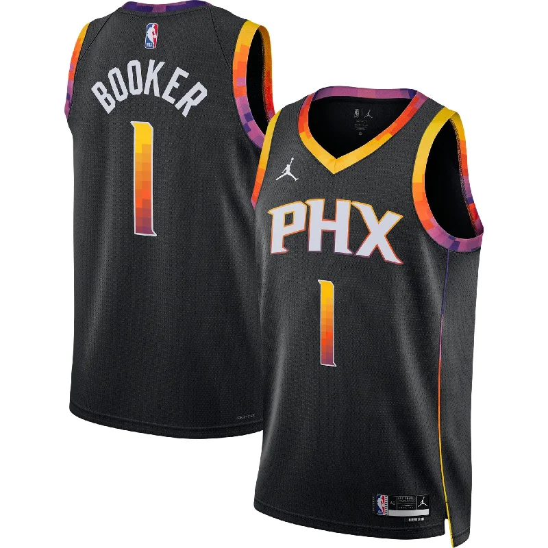 Basketball Jersey For Player-Specific Customization-Devin Booker Phoenix Suns Jordan Brand Unisex Swingman Basketball Jersey - Statement Edition - Black